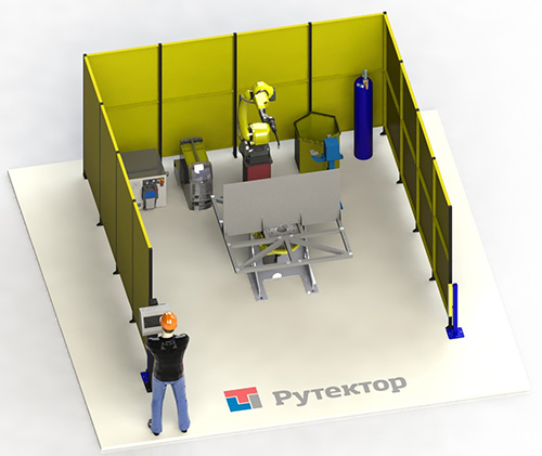 Универсальный комплекс для сварки негабаритных изделий с двумя рабочими зонами