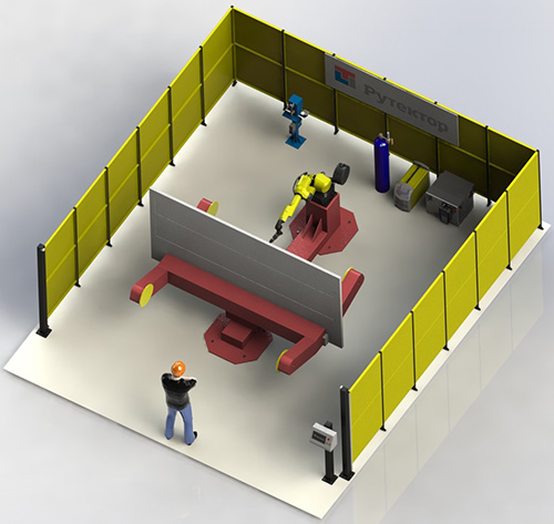 Сварочный комплекс поворотного типа с двумя рабочими зонами
