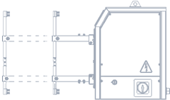 Регулируемый вылет плеч от 230 до 550 мм
